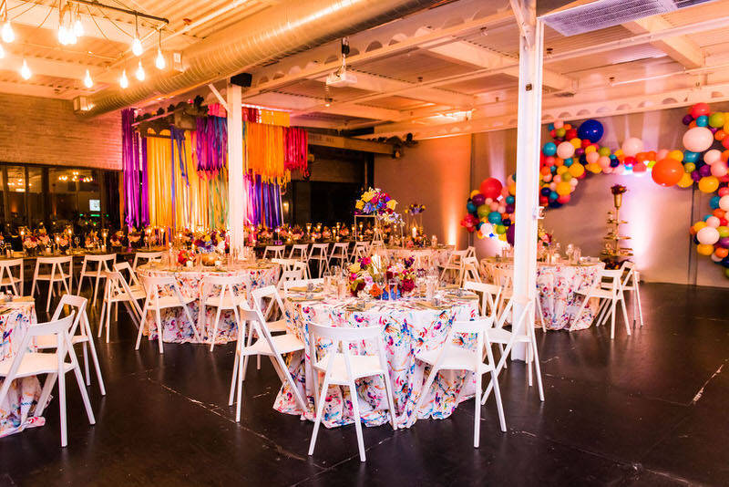 The Houston Event Venue Colorful Wedding Reception