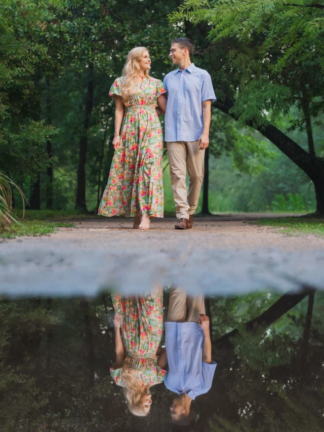 One perk of creating engagement portraits after a summer rain shower is getting to play with reflections in puddles! 📷

🎉 Can’t wait to properly celebrate Morgan & Jacob’s love and commitment to each other later this summer on their wedding day at The Blue Magnolia! 🥂